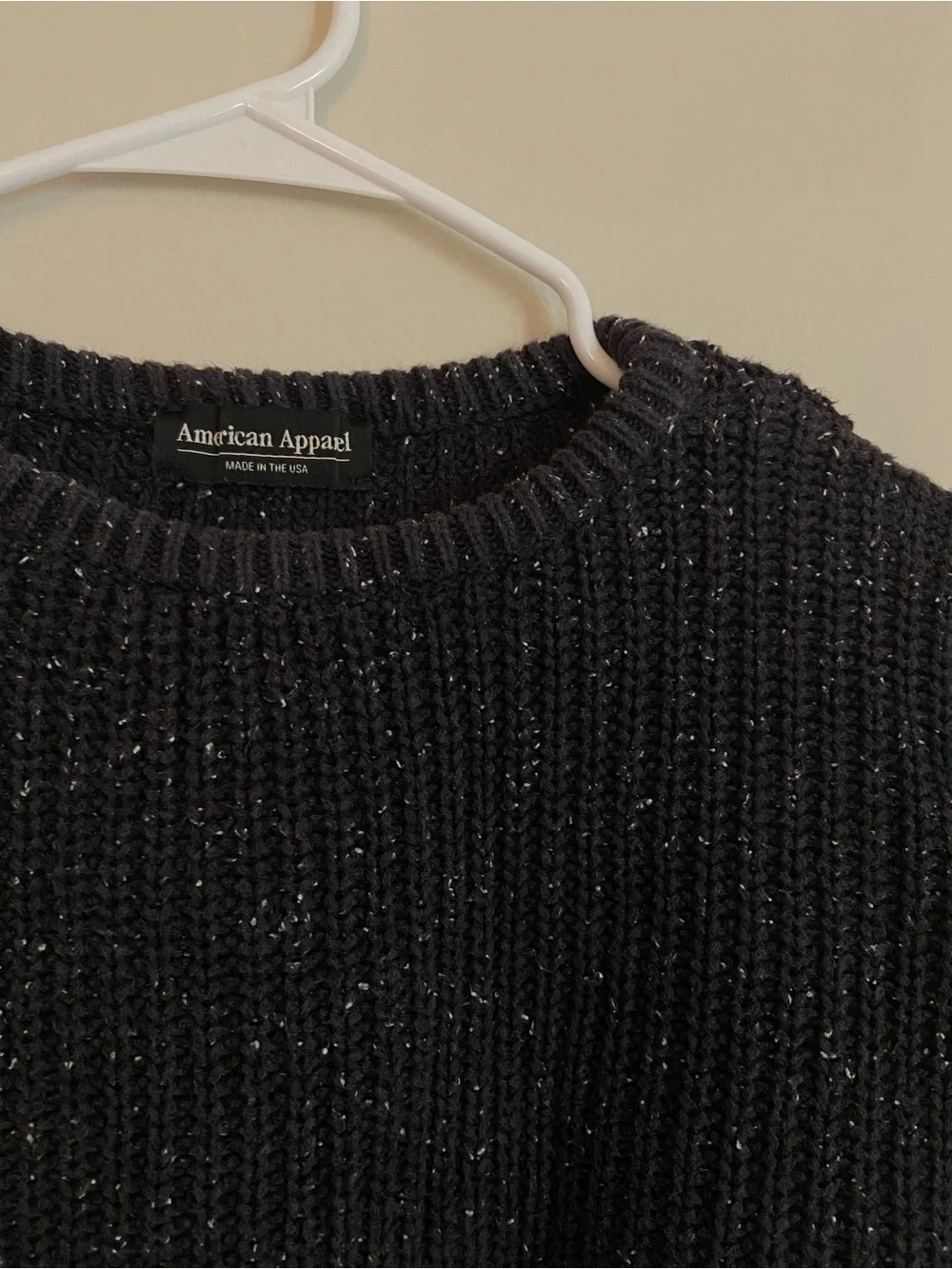 Oversized Black Speckled Crewneck Sweater - Picture 3 of 7